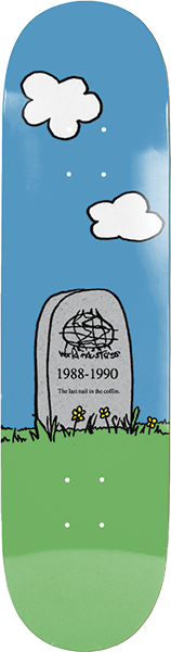 World Industries - Skateboarding Is Dead Deck-8.0 Blu/grn Ex7 - Skateboard Deck