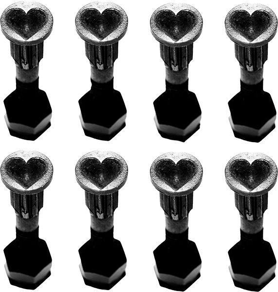 Screw City - City Hardware Set 7/8" Heart Black