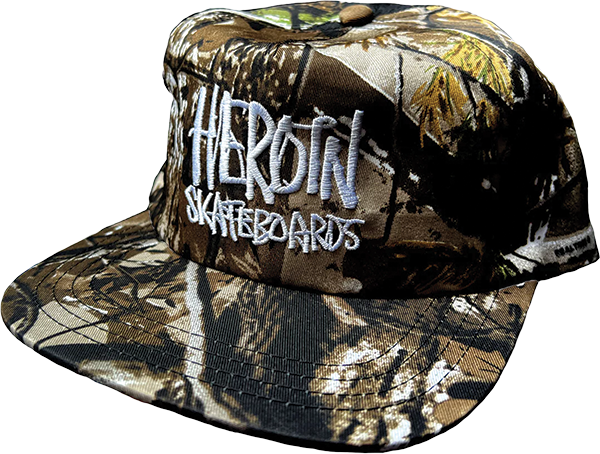Heroin - Script Nylon Hat Adj-camo - Skateboard Hat