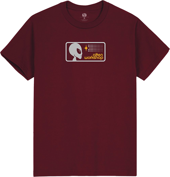 Alien Workshop - Strobe Badge Ss Xl-maroon - Skateboard TShirt