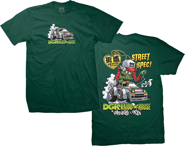 Dgk - Kaido House Wide Open Ss Xxl-forest Grn - Skateboard TShirt