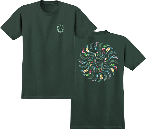 Spitfire - Floral Classic Ss Xl-forest Grn - Skateboard TShirt