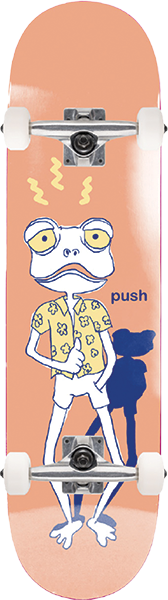 Push - Froggy Sketch Fp Complete-7.75 Peach - Complete Skateboard