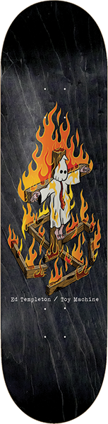 Toy Machine - Templeton Charred Cross Ii Deck-8.5 Blk Stain - Skateboard Deck