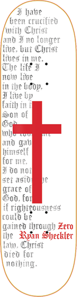 Zero - Sheckler Cross Deck-8.25 Wht/red - Skateboard Deck
