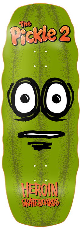 Heroin Team The Pickle 2 Shaped Deck 11.125 - Skateboard Deck