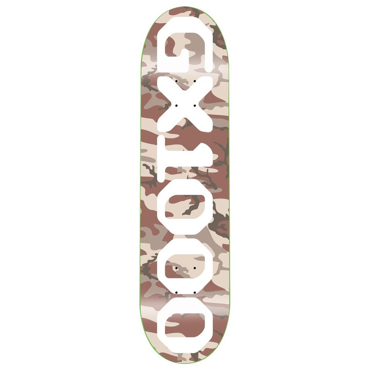 Gx1000 Team Og Logo Camo/white Deck 8.37 - Skateboard Deck