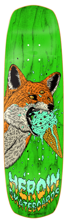Heroin Hayate Fox Shovel Shaped Deck 8.88 (limit 2) - Skateboard Deck