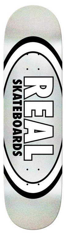 Real Team Easyrider Oval Metallic White Deck 8.50 - Skateboard Deck