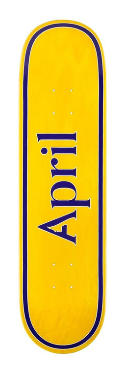 April Team Og Logo Yellow/purple Deck 8.38 - Skateboard Deck