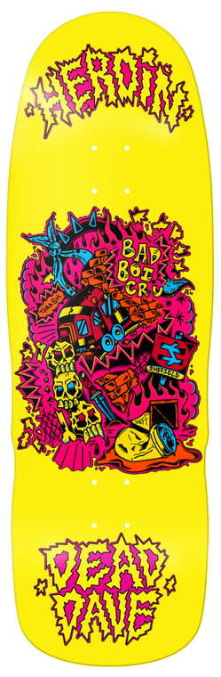 Heroin Dead Dave Trainlines Shaped Deck 10.125 - Skateboard Deck