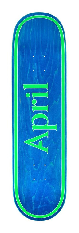 April Team Og Logo Blue/green Deck 8.25 - Skateboard Deck