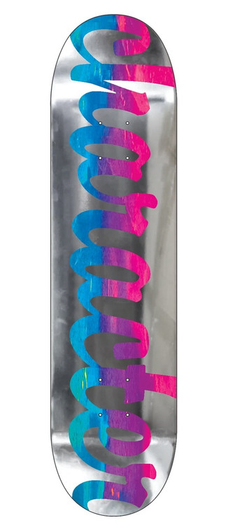 Character Team Script Foil Blue/purple Stain Deck 8.50 - Skateboard Deck
