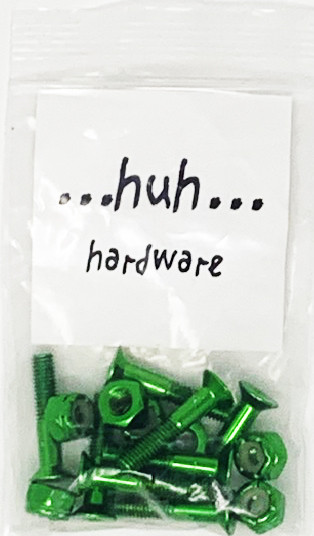 Huh Hardware Green Phillips 1" - Skateboard Hardware