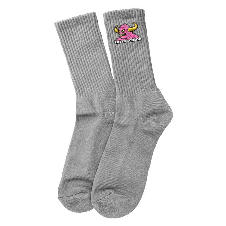 Toy Machine Brain Monster Socks Grey - Skateboard Socks