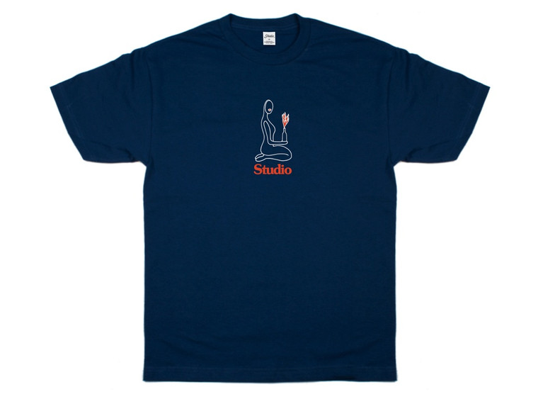 Studio Flame Of Love Navy Ss M - Skateboard Tshirt