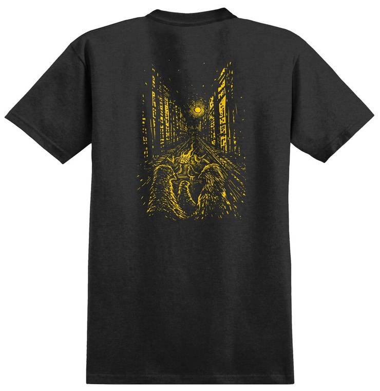 Anti-hero Fireside Heather Asphalt Ss M - Skateboard Tshirt