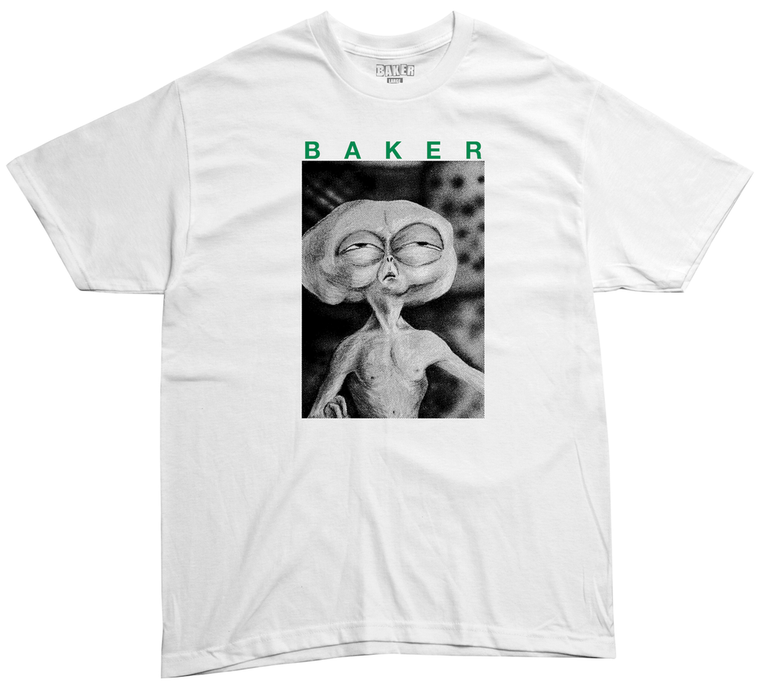 Baker Block Busters White Ss M - Skateboard Tshirt