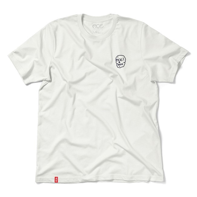 Ace Pile White Ss L - Skateboard Tshirt