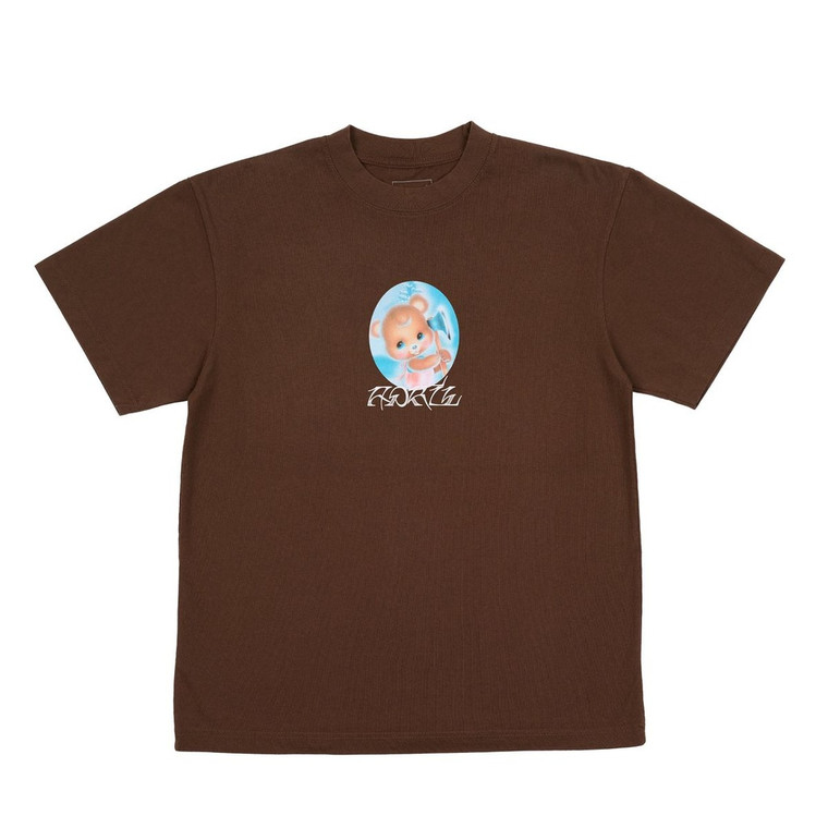 April Bear Brown Ss L - Skateboard Tshirt