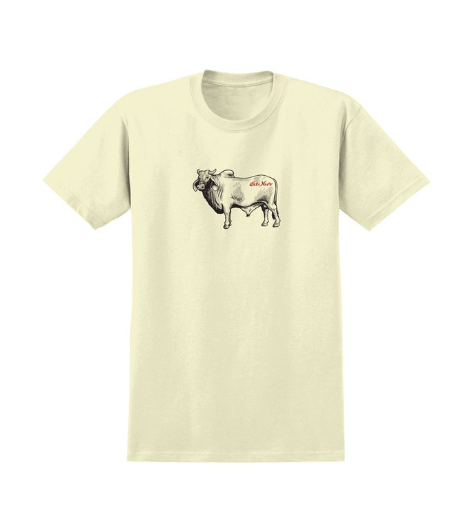 Anti-hero Cow Heather Cream Ss M - Skateboard Tshirt