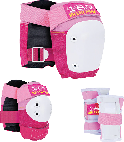 187 - 6-pack Pad Set (pre-k)-pink - Skateboard Pads