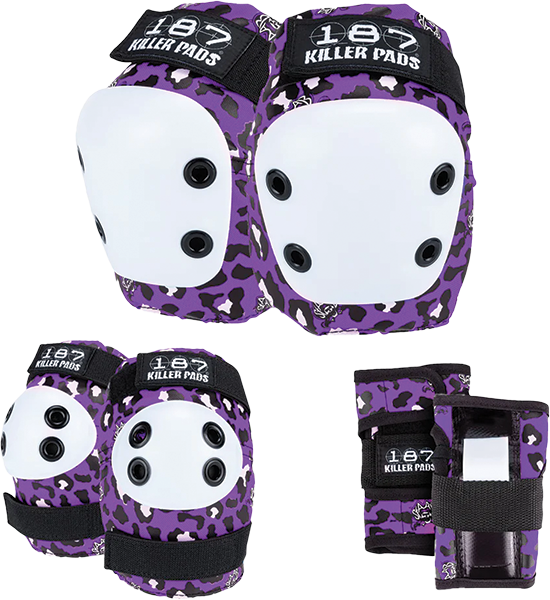 187 - 6-pack Pad Set (pre-k)-staab Purple - Skateboard Pads