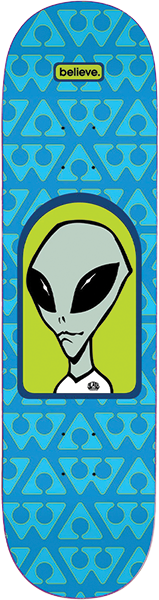 Alien Workshop - Believe Deck-8.12 Blue - Skateboard Deck