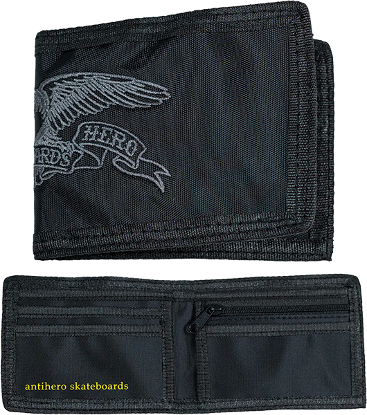 Antihero - Basic Eagle Wallet Bi-fold Wallet Blk/charcoal