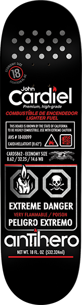 Antihero - Cardiel Fueled Up Deck-8.62 Black - Skateboard Deck