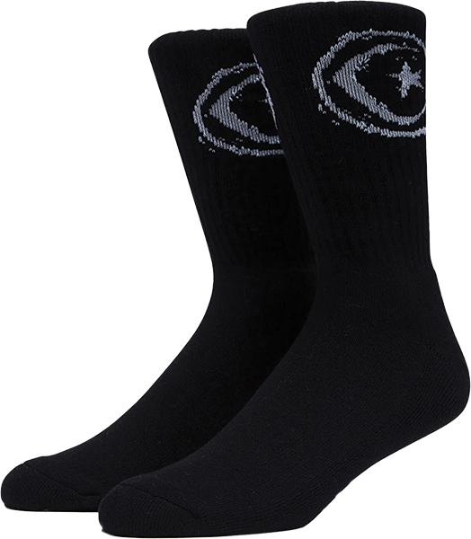 Foundation - Star And Moon Socks Black 1pr - Skateboard Socks