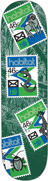 Habitat - Postage Deck-8.5 Blue - Skateboard Deck