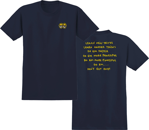 Krooked - New Tricks Ss M-true Navy/yel/blk/wth - Skateboard Tshirt
