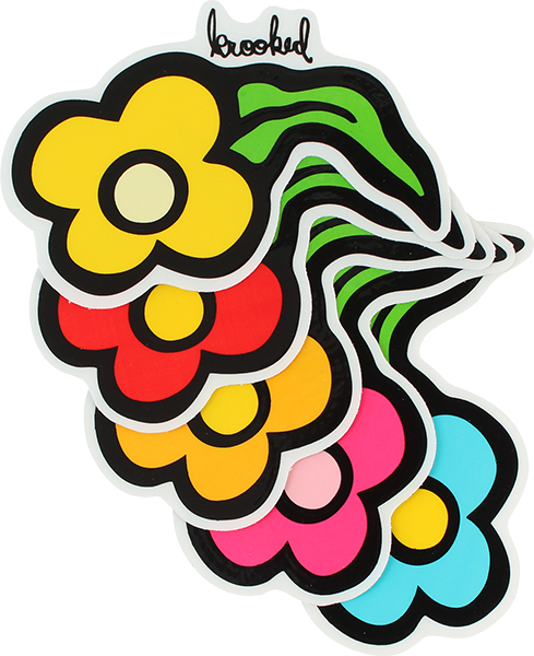 Krooked - Wild Style Flowers Med Decal Single