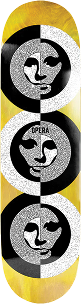 Opera - 50 50 Deck-8.25 Yellow/oilslick Ex7 - Skateboard Deck