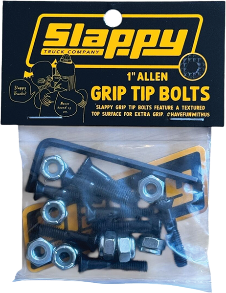 Slappy - Grip-tip Allen Bolts Set 1" Black - Skateboard Hardware