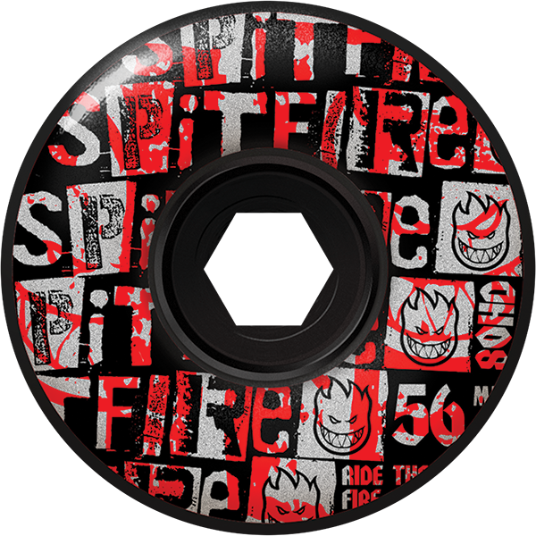 Spitfire - 80hd Ransom Radial Full 56mm Blk - Skateboard Wheels (Set Of Four)