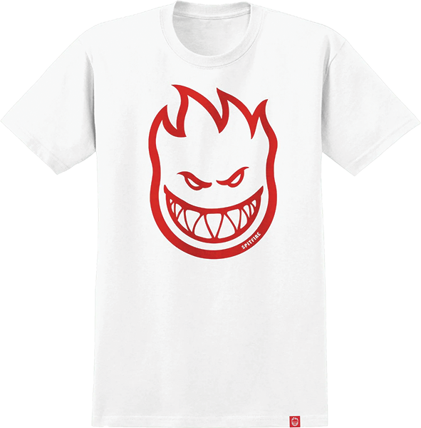 Spitfire - Bighead Ss S-white/dark Red - Skateboard Tshirt
