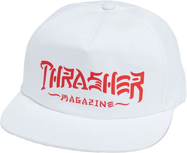 Thrasher - Thrash And Destroy Hat Adj-white - Skateboard Hat