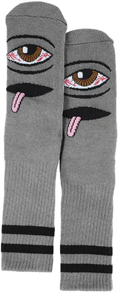 Toy Machine - Bloodshot Eye Crew Socks-slate Grey 1pr - Skateboard Socks