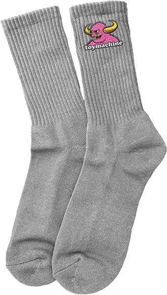 Toy Machine - Brain Monster Crew Socks Grey 1pr - Skateboard Socks