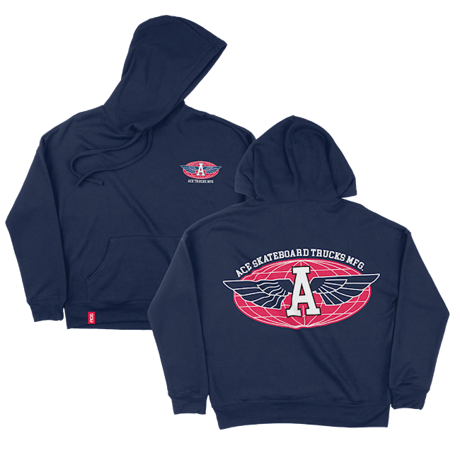 Ace 2007 Navy Hd/swt L - Skateboard Sweatshirt