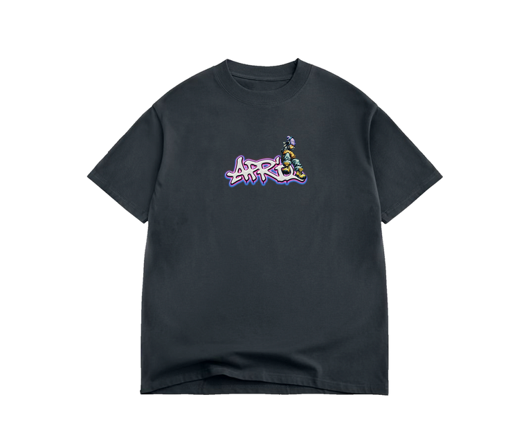 April Dude Vintage Black Ss L - Skateboard Tshirt