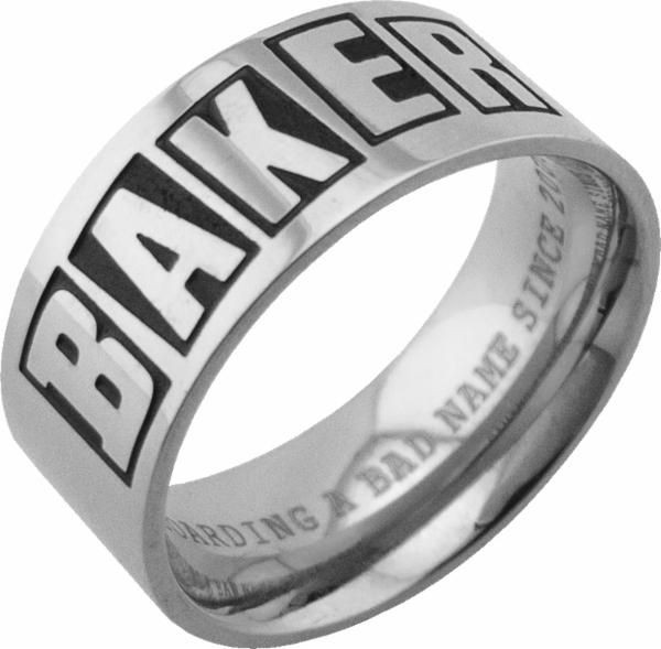 Baker Brand Logo Ring Silver Xs/7