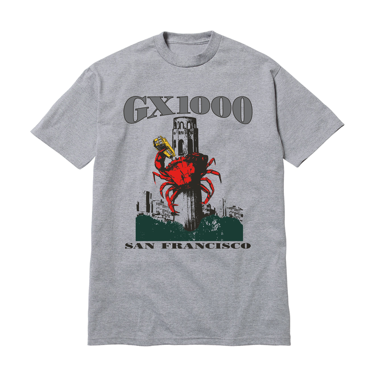 Gx1000 Crab Heather Grey Ss M - Skateboard Tshirt