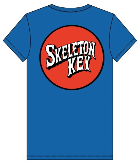 Skeleton Key Dot Royal Blue Ss Xxl - Skateboard Tshirt