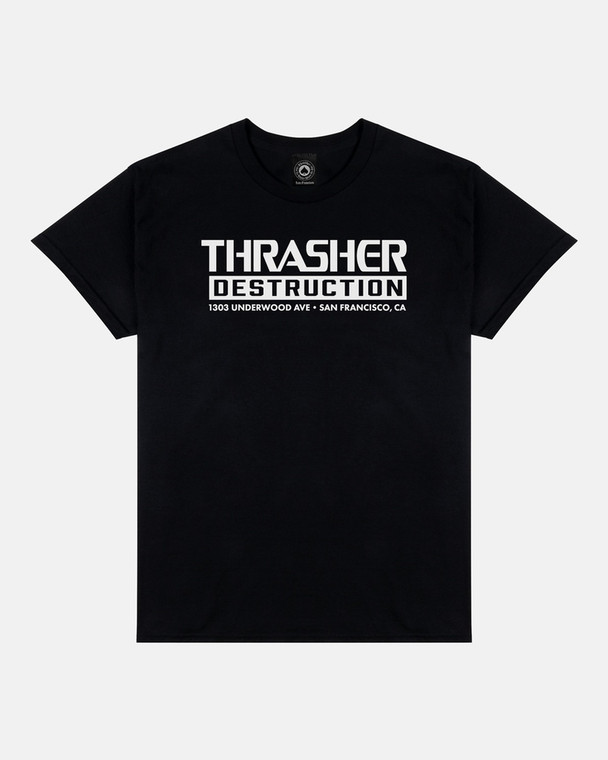 Thrasher Destruction Black Ss Xl - Skateboard Tshirt