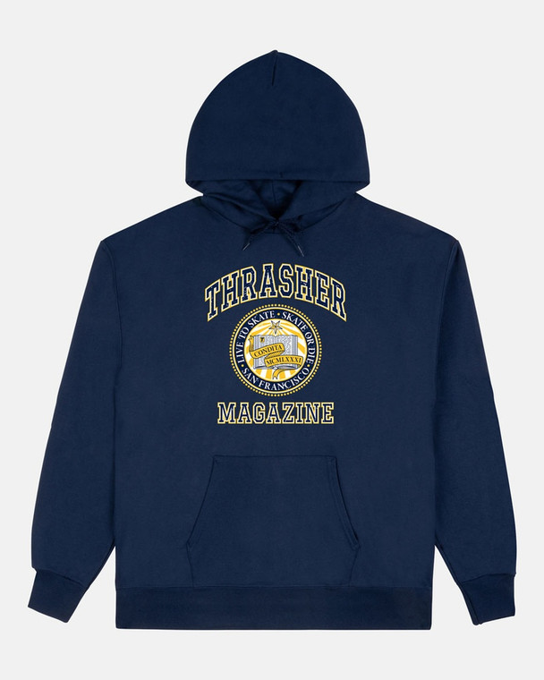 Thrasher Dropout Navy Hd/swt L - Skateboard Sweatshirt