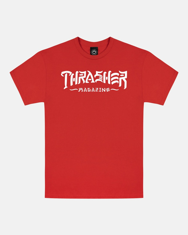 Thrasher Thrash & Destroy Red Ss L - Skateboard Tshirt
