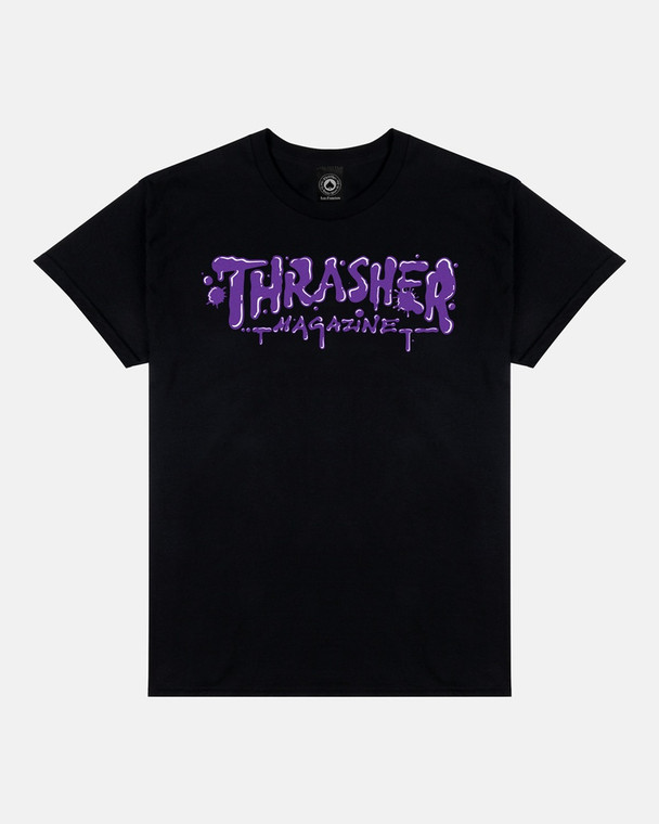 Thrasher Wet Paint Black Ss Xl - Skateboard Tshirt